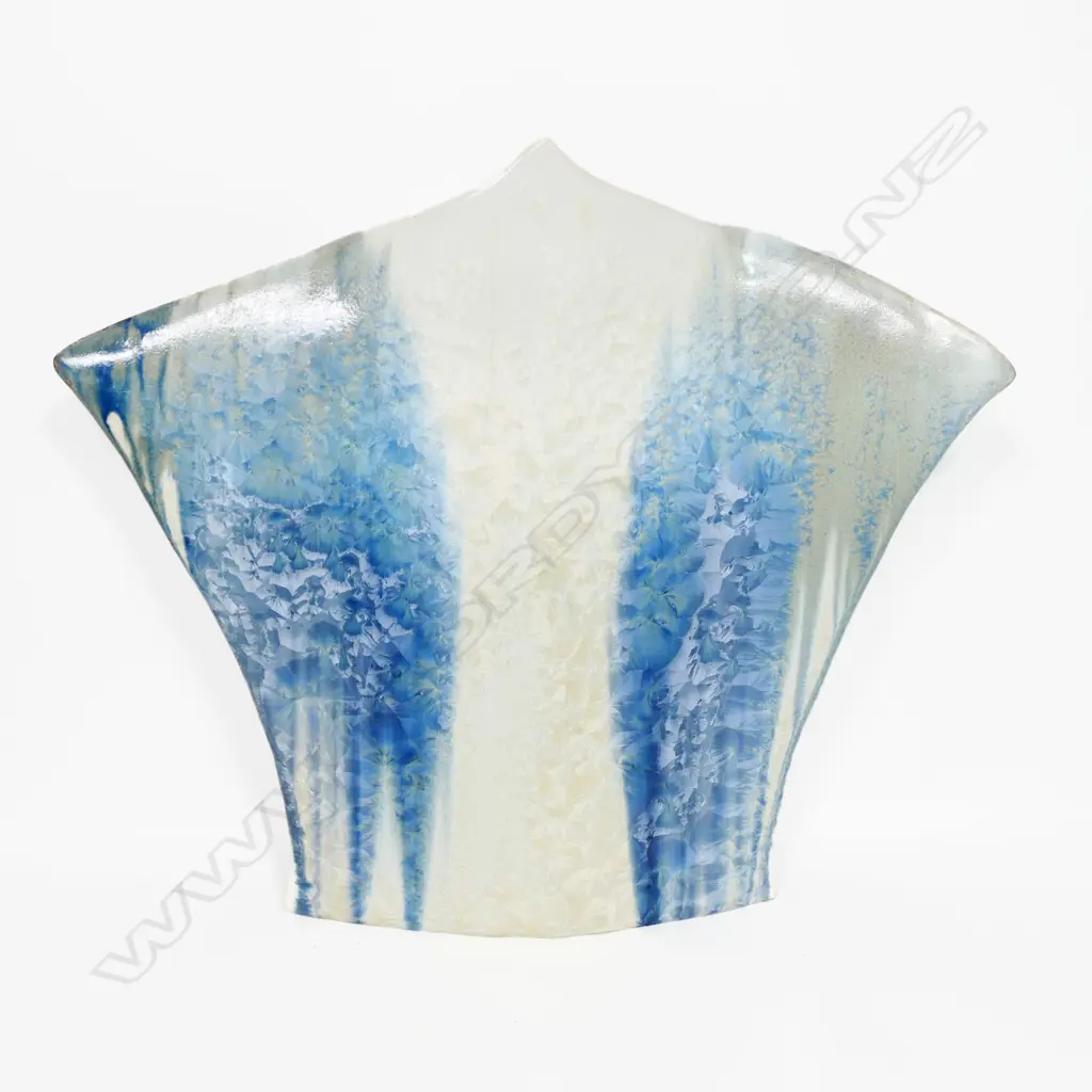 Margaret Edwards crystalline glaze large slab vase, Image 1++