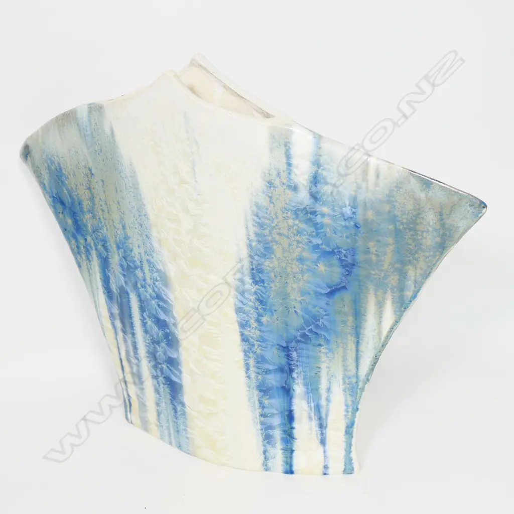 Margaret Edwards crystalline glaze large slab vase, Image 1++