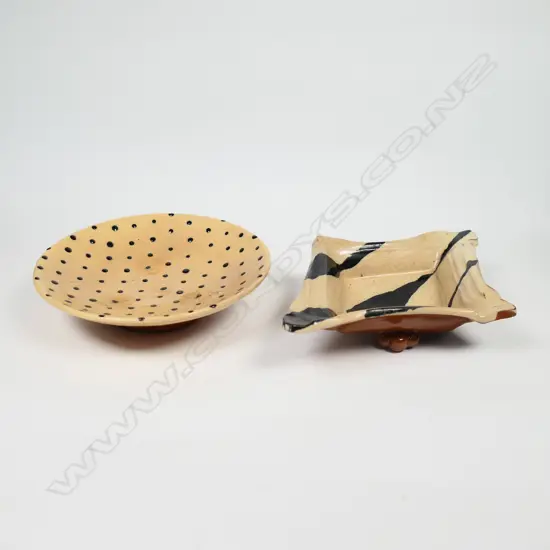 Two Richard Parker small pottery dishes,