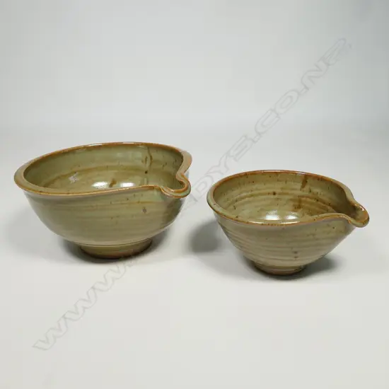 Two Peter Stichbury pouring bowls,