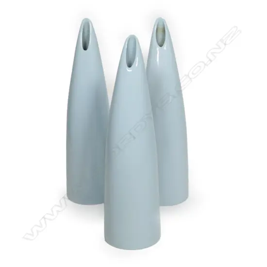 Set of three Richard Naylor ceramic cones,