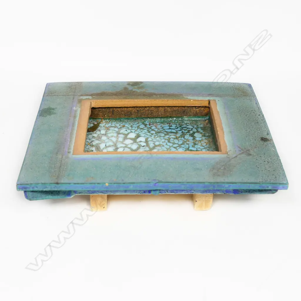 Penny Ericson slab built rectangular sculpted dish, Image 1++