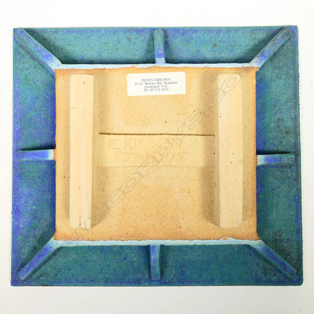 Penny Ericson slab built rectangular sculpted dish, Image 1++