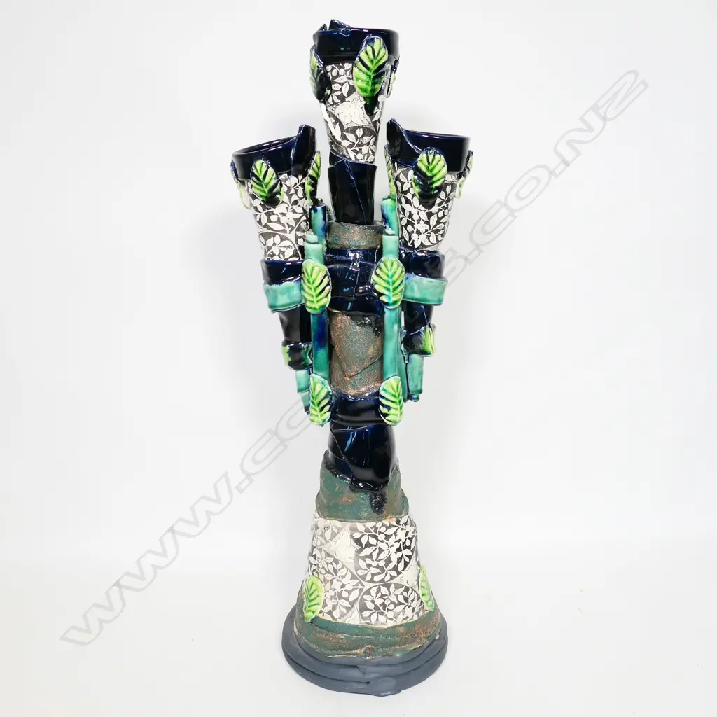 Katie Gold large pottery candelabra, Image 1++