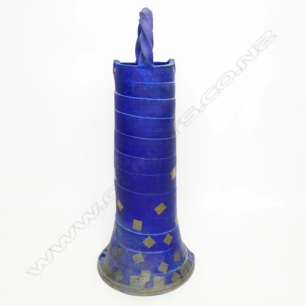 Vic Evans 'Pacific Blue I' tall pottery vessel, Image 1++
