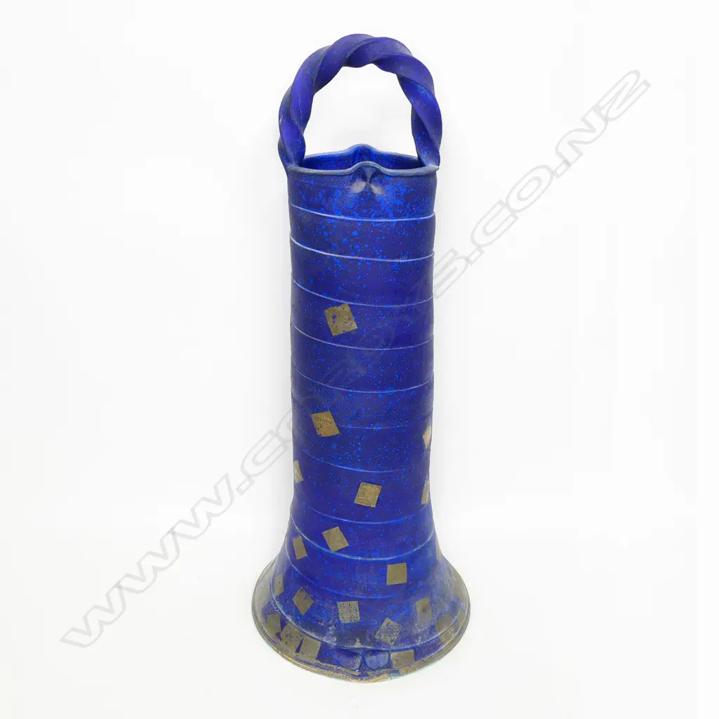 Vic Evans 'Pacific Blue I' tall pottery vessel, Image 1++