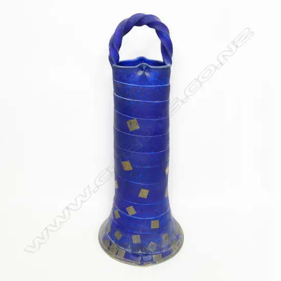 Vic Evans 'Pacific Blue I' tall pottery vessel,