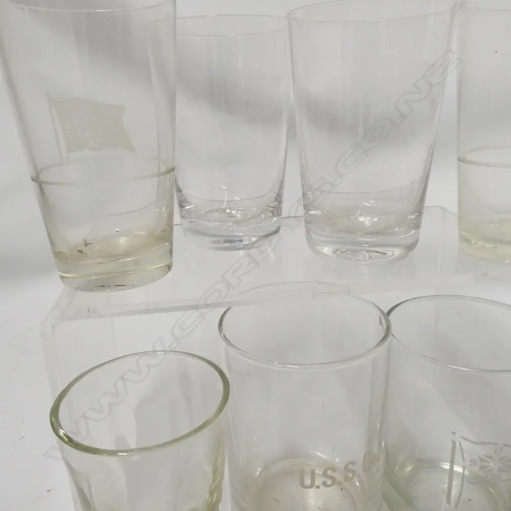 8 U.S.S.Co. TUMBLER DRINKING GLASSES Image 1++