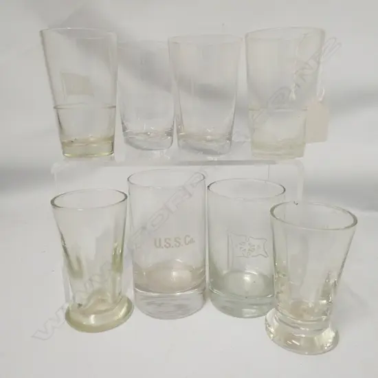 8 U.S.S.Co. TUMBLER DRINKING GLASSES