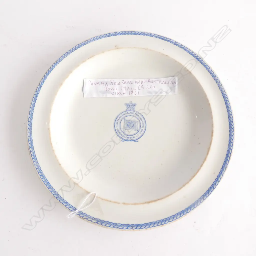 PANAMA NEW ZEALAND & AUST. ROYAL MAIL CO. PLATE - C1861 - DIA 240MM Image 1++