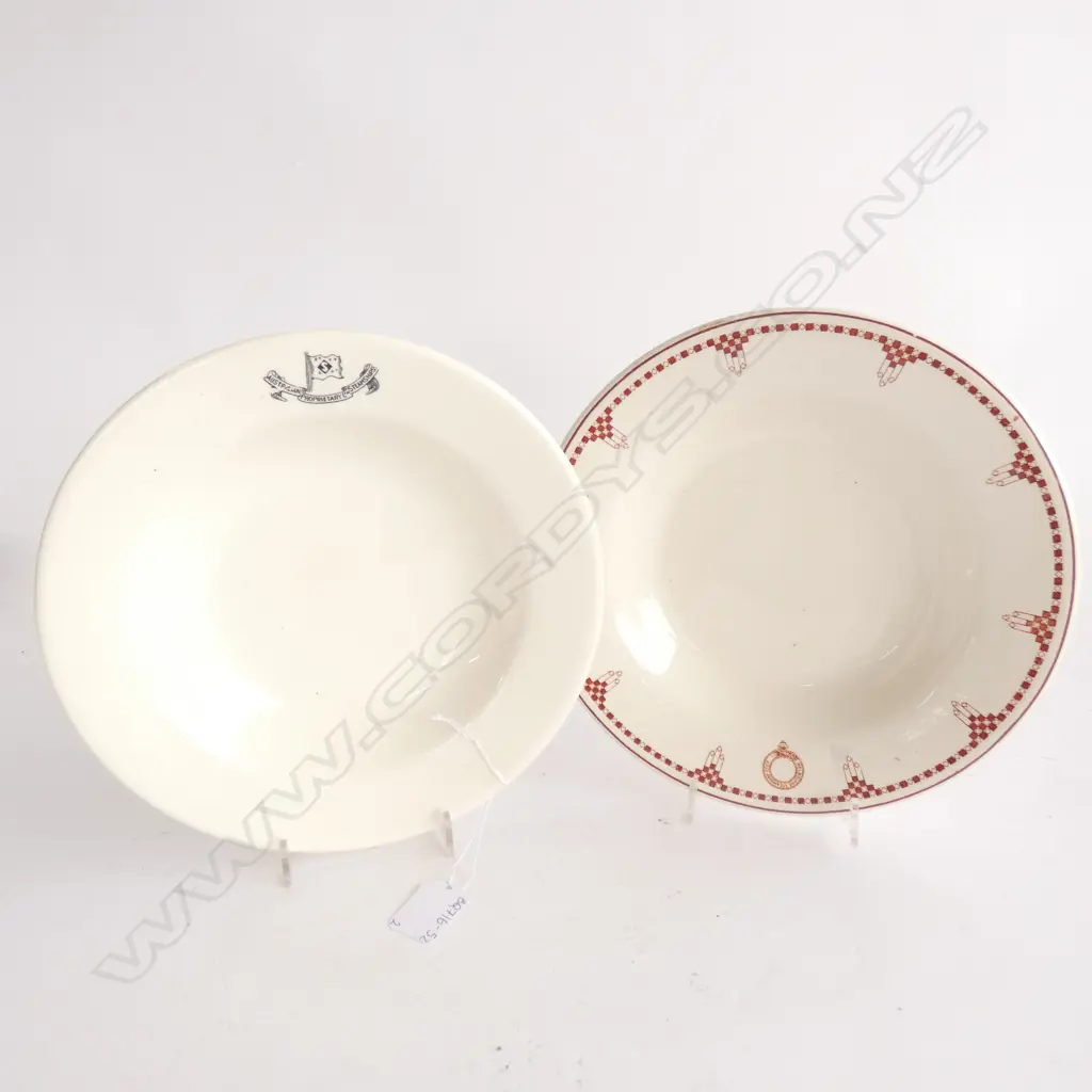PR OLD AUSTRALIAN SHIPPING BOWLS; MELBOURNE STEAMSHIP & AUST. PROPRIETARY STEAMSHIPS - DIA. 240MM Image 1++