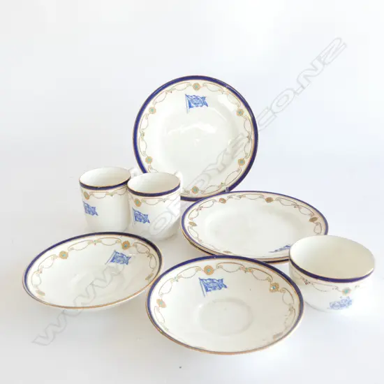 ASST BONE CHINA SHIPPING PCS; ROYAL MAIL & USS CO. 8 PCS