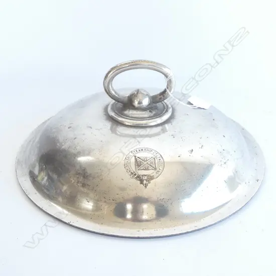 OLD NORTHERN STEAMSHIPS AUCKLAND METAL DINNER PLATE CLOCHE - DIA 265MM