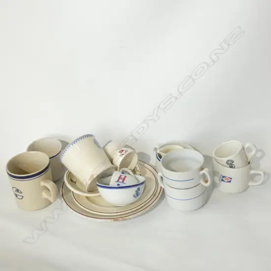 BOX OLD SHIPPING CHINA: 16 PCES mainly cups & plates