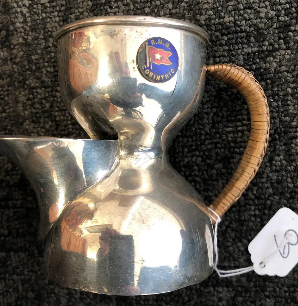 STG SILVER (BIRMINGHAM 1904) RMS CORINTHIC SHAVING CUP - H. 100MM  Image 1++