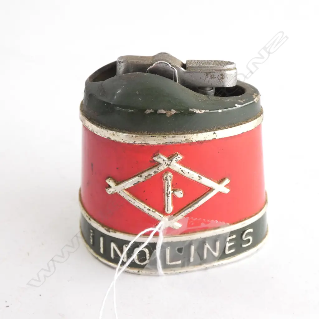 OLD DIE CAST IINO LINES TOYO MENKA TABLE CIGARETTE LIGHTER H.60MM Image 1++