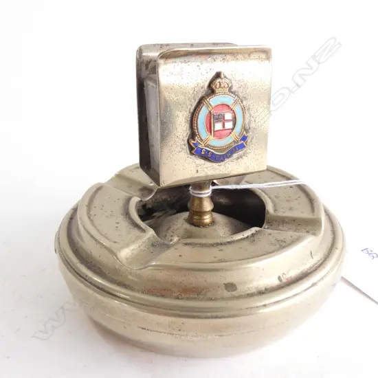 SS TAINUI ASHTRAY & MATCHBOX HOLDER  D. 100MM