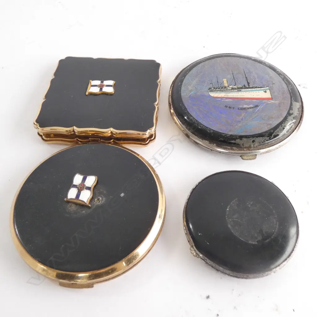 4 SHIPPING MAKEUP COMPACTS - LARGEST DIA. 80MM Image 1++