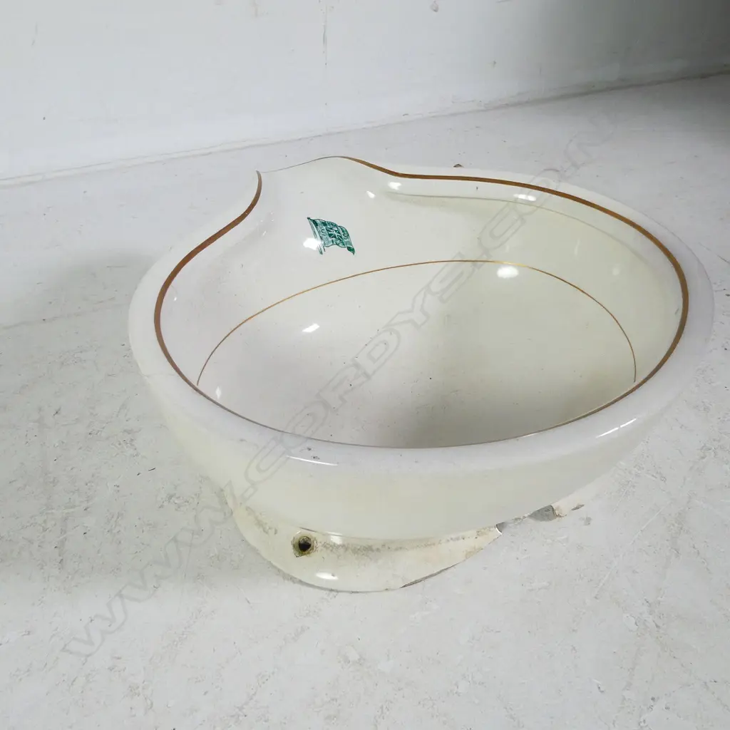'U.S.S.Co.' 19THC CHINA CABIN HAND BASIN Image 1++