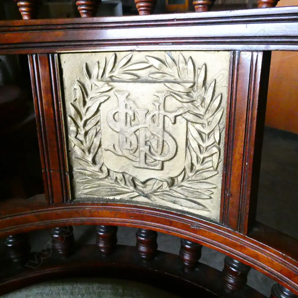 19thC WALNUT USSCo REVOLVING CHAIR Image 1++