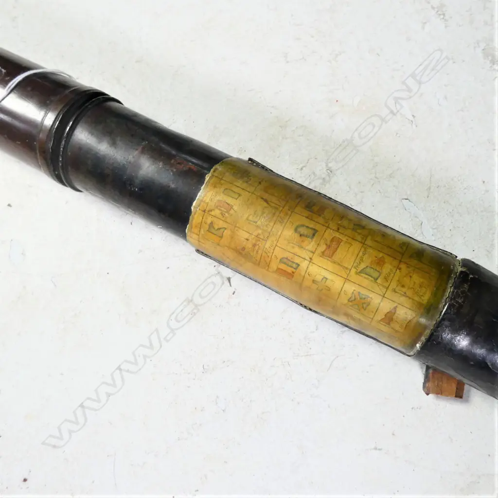 VICTORIAN BRASS LEATHER BOUND TELESCOPE L.620mm Image 1++