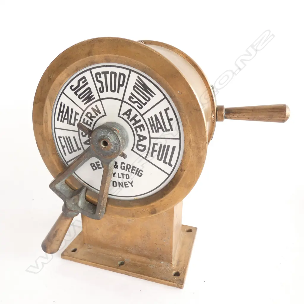OLD SHIPS BEGG & GREIG BRASS TELEGRAPH  DIA, 165MM Image 1++