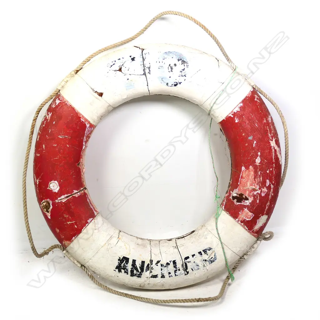 SHIPS VINTAGE LIFEBUOY '710 AUCKLAND', DIA. 760MM Image 1++