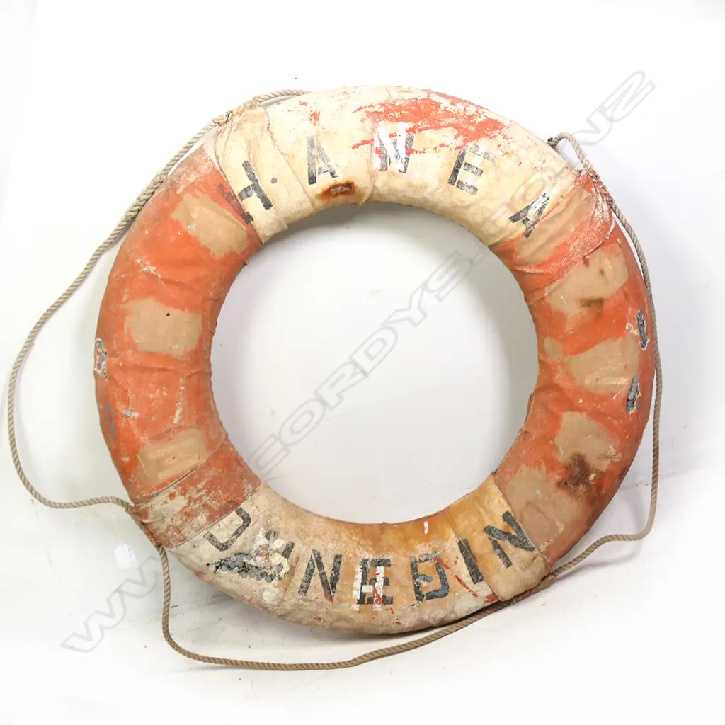 SHIPS VINTAGE LIFEBUOY - 'HANEA DUNEDIN', DIA. 740MM Image 1++