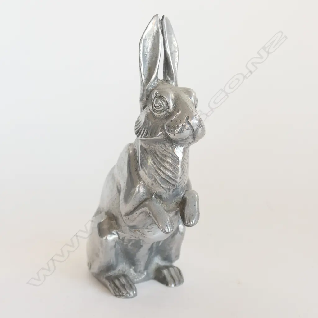 Attributed Greenline Bus Co. chromed hare bus mascot, Image 1++