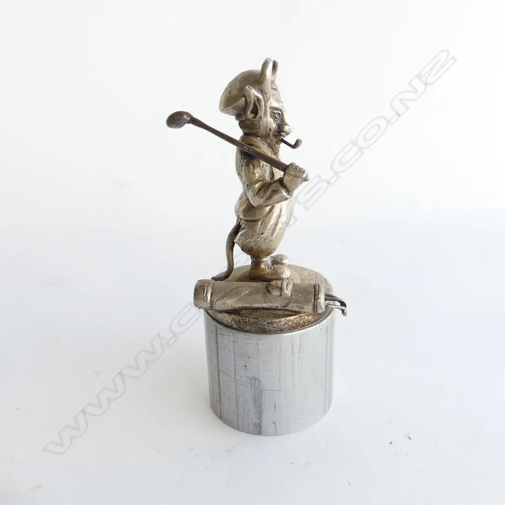 Vintage chromed ‘Lucifer Golfing Society’ devil car mascot, Image 1++