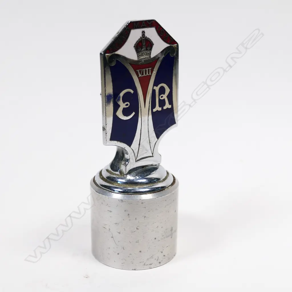 Rare Edward VIII Smith's chrome & enamel car mascot, Image 1++