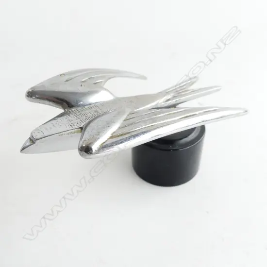 Small chromed swallow car mascot,