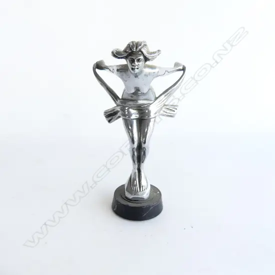 Desmo chrome lady car mascot,
