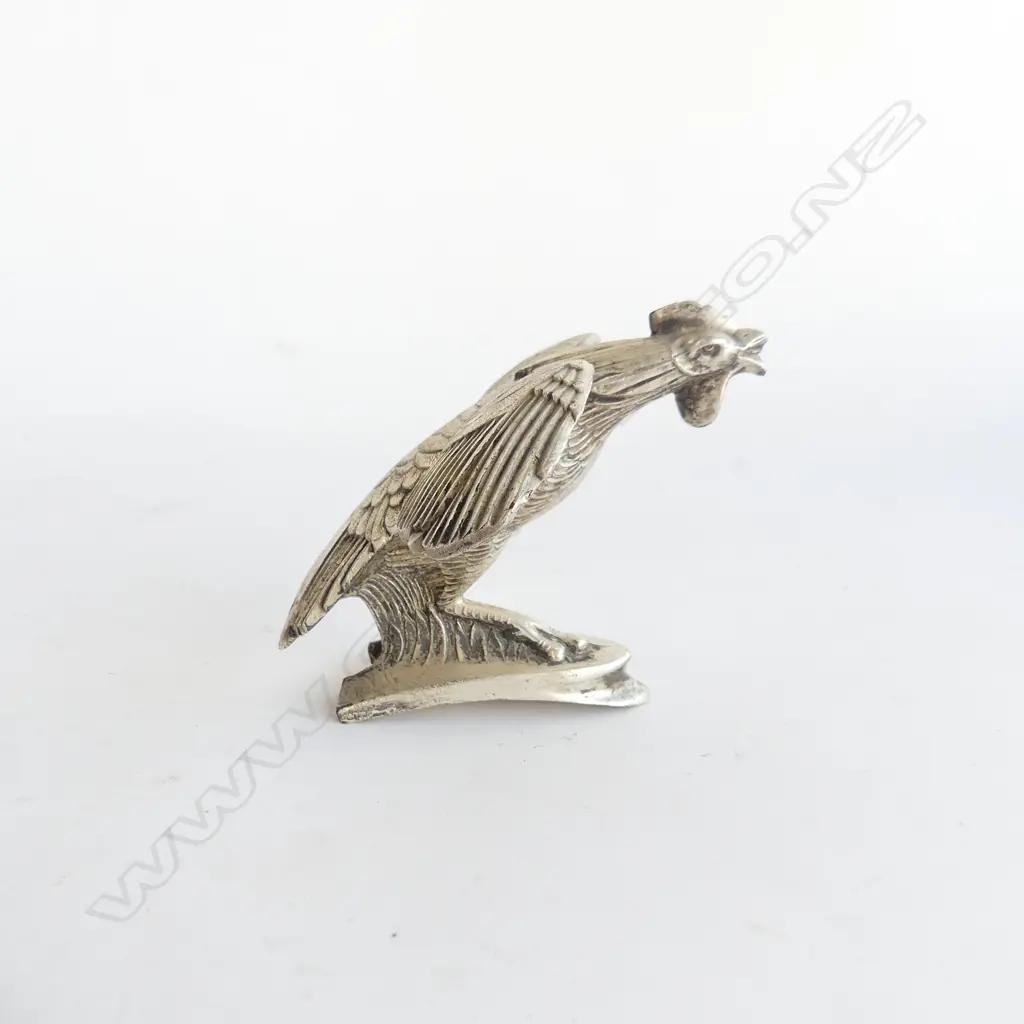 Chromed Singer Bantam cockerel sports car mascot, Image 1++
