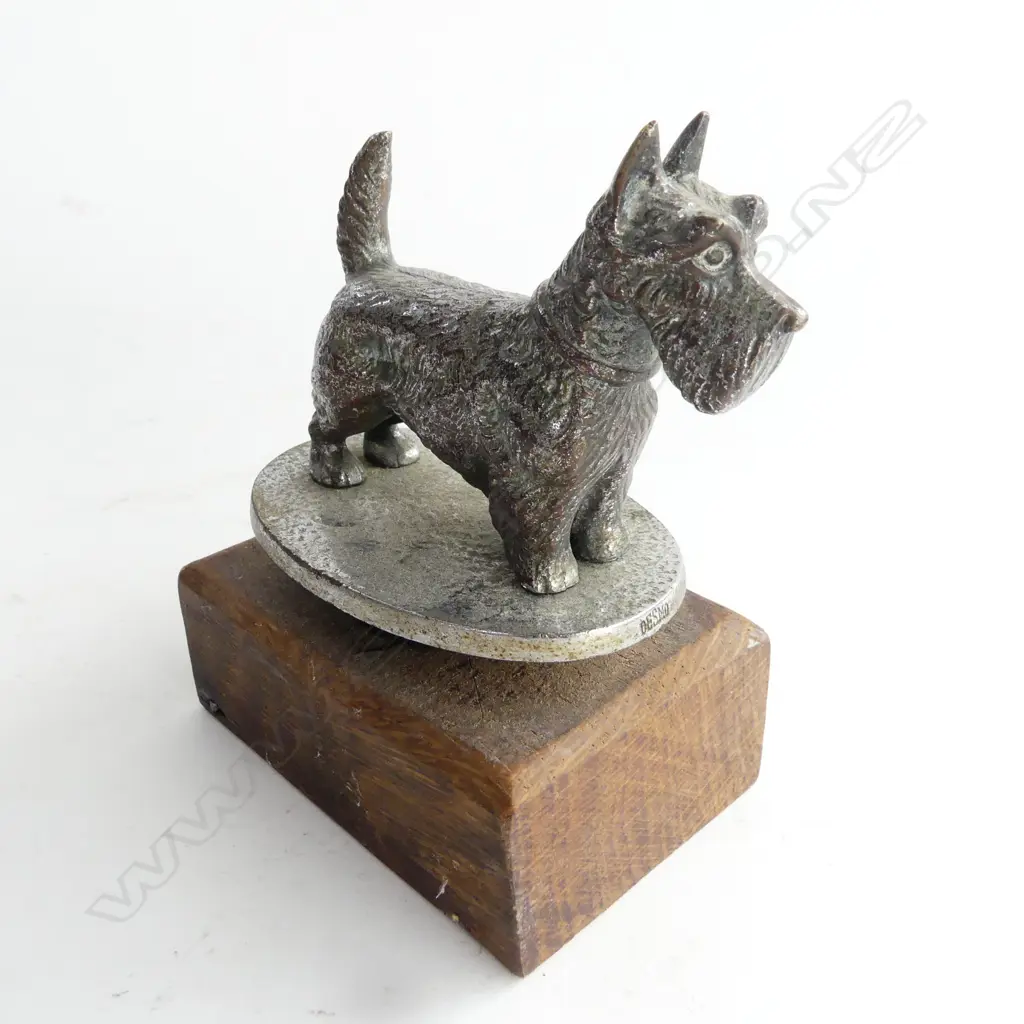 Desmo chrome terrier dog car mascot, Image 1++