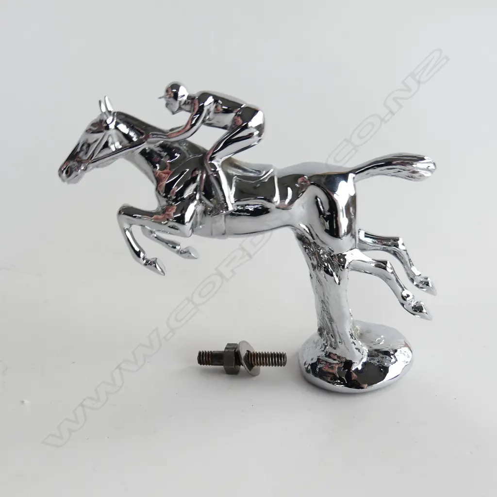 Chrome Lejeune UK jumping horse & rider mascot, Image 1++