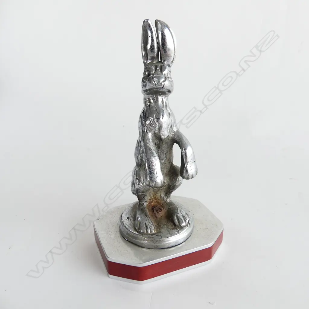 Chrome standing rabbit car mascot, Image 1++