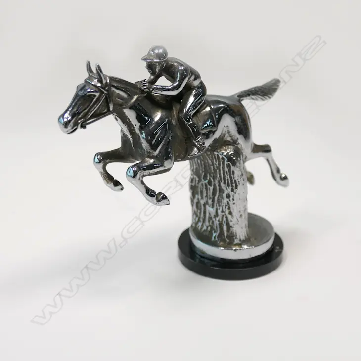 Jumping jockey & horse car mascot, Image 1++