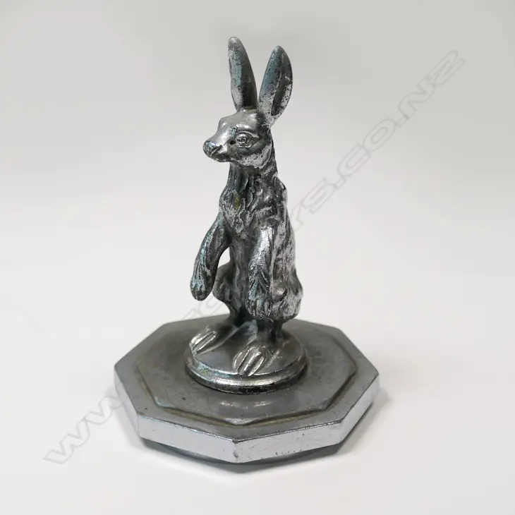 Chrome standing rabbit car mascot, Image 1++