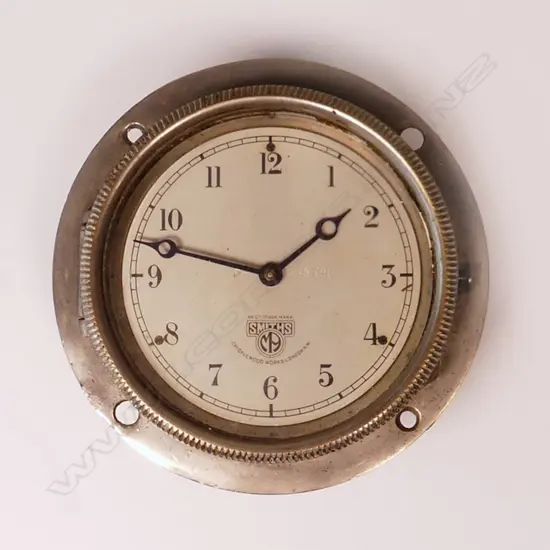 Rare 1920-30s Smiths dashboard eight-day clock,