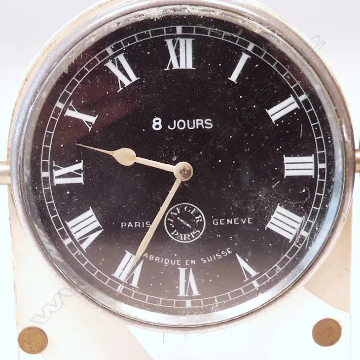 Rare 1920-30s Jaeger dashboard eight-day clock, Image 1++