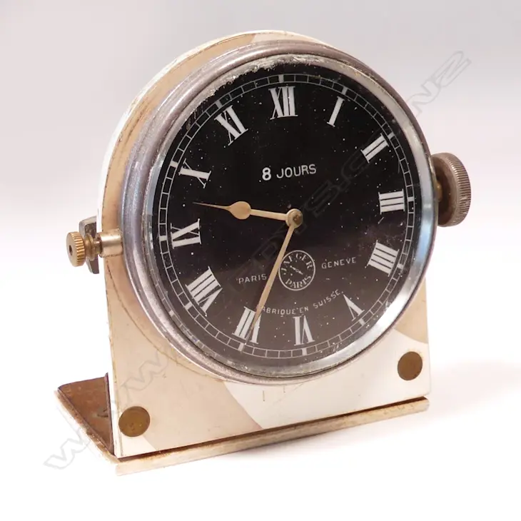 Rare 1920-30s Jaeger dashboard eight-day clock, Image 1++