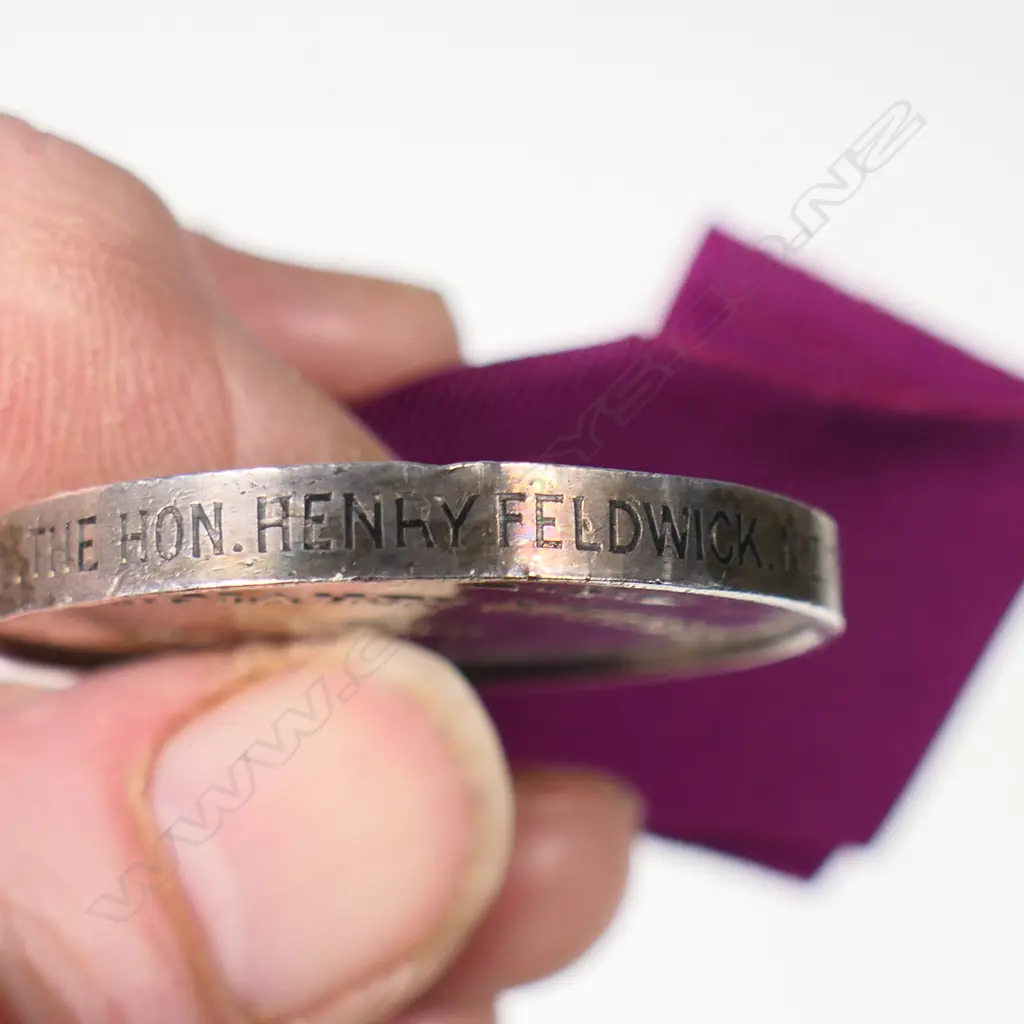 Regimental Artillery Volunteers Medal and NZLES Medal to the Hon. Henry Feldwick MP; MLC. (1844-1908), Image 1++
