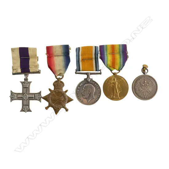 WW1 Military Cross (from Ypres - the First Battle of Passchendaele) and service medals to Richard Selwyn Halliwell who originally served in the Samoan EF; the NZEF Otago Infantry Bn. and subsequently WW2 NZSC,