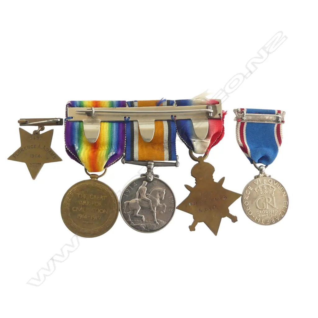 WW1 Service/Nursing and Jubilee medals to a Nurse who served in Cairo Egypt and on the Hospital Ships 'Kalyan' and 'Maheno'. Mentioned in Despatches 1918 and after discharge re-enlisted for the '37 Coronation Contingent to the UK, Image 1++