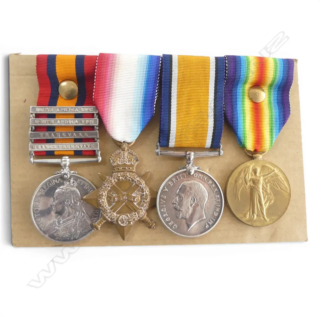 QSA and WW1 trio to Frank Pendlebury (b. 1877 Lancashire UK) NZEF WW1 5/120A Dvr. NZ A.S.C. Egypt: EEF; Gallipoli and Western Front, Image 1++
