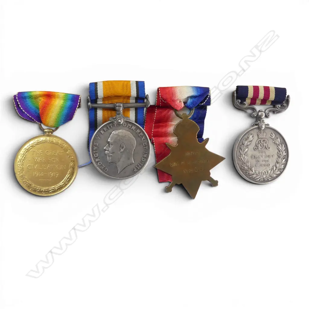 Military Medal and WW1 Trio to Percy Robinson Hadley (20 Apr 1887 - 3 Aug 1964) WW1 2/1977 NZEF Gnr. NZ Field Artillery 6th Reinforcements. Egypt; EEF and Western Front, Image 1++