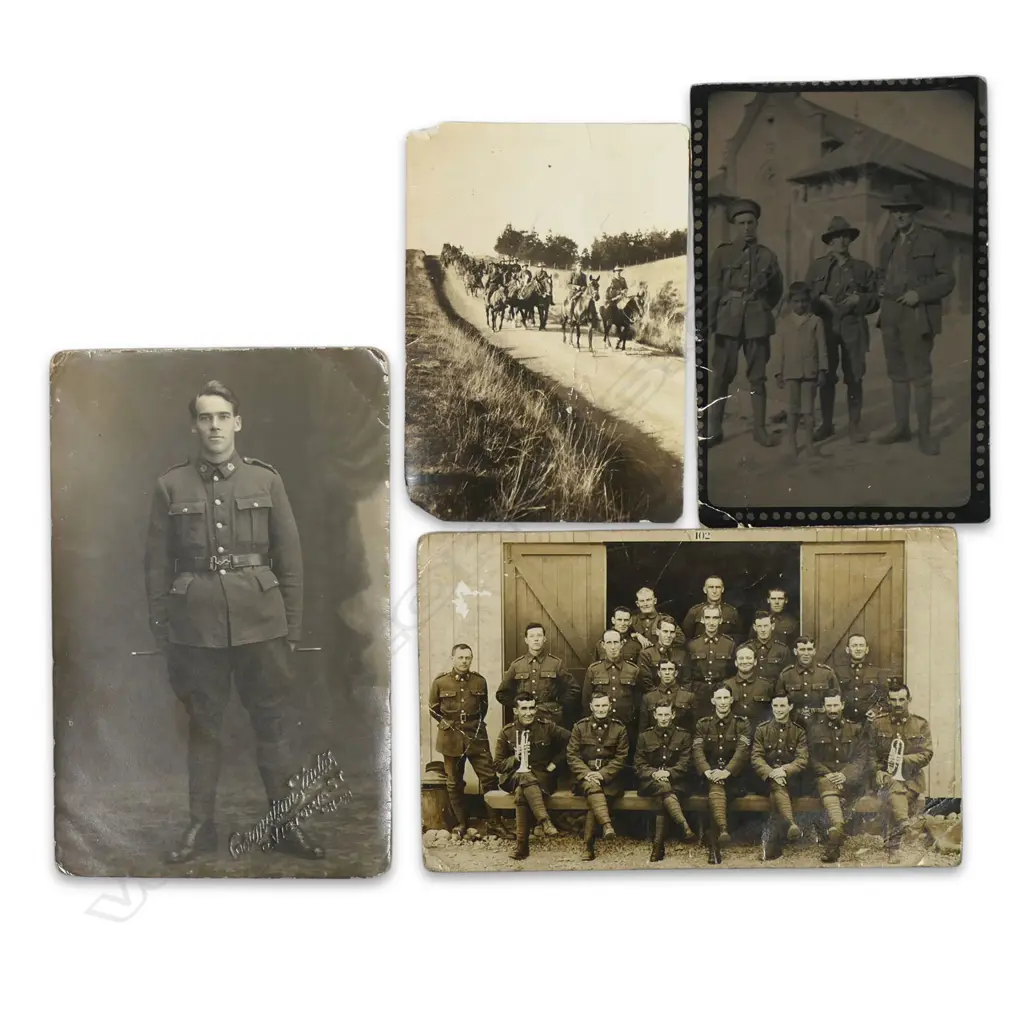 WWI Pair and Cap Badge to a Lyttleton Railways Fireman who served in the 15th Reinforcements and was wounded in France; along with photos; correspondence and discharge certificates, Image 1++
