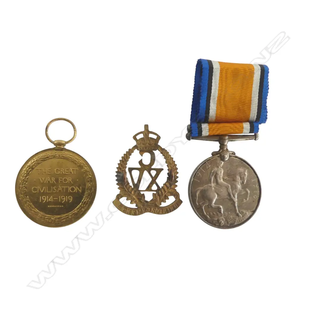 WW1 Pair to a Lyttleton Railways Fireman who served and was wounded in France; along with photos; correspondence and discharge certificates, Image 1++