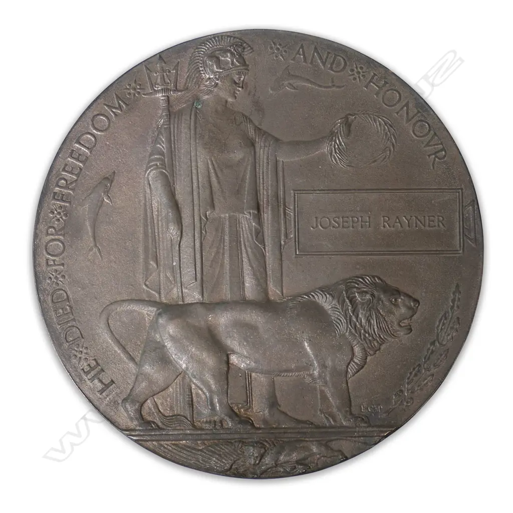 WWI British War Medal: Victory Medal and Memorial Plaque and Scroll along with NZEF Cert of Service and an Armistice Ribbon to a machine-gunner on the Western Front who was wounded three times - eventually succumbing, Image 1++